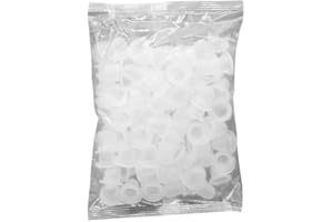 XOXVURI 100 tapas de tinta para tatuajes, vasos de tinta para tatuajes de 18 mm x 15 mm, tapas de tinta para tatuajes, vasos de plástico para soporte de pigmentos para tatuajes, adecuados para accesorios