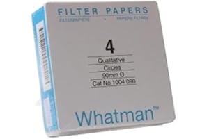 Whatman 1004-125 Quantitative Filter Paper Circles, 20-25 Micron, 3.7 s/100mL/sq inch Flow Rate, Grade 4, 125mm Diameter (Pack of 100)