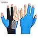 Produktbild Billardhandschuhe Rutschig Atmungsaktiv Bequeme Drei-Finger-Snooker-Billard-Tischtennishandschuhe Handschuhe, Grillhandschuhe, Arbeitshandschuhe, (Color : BLUE-M-LEFT)