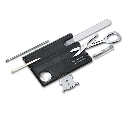 Victorinox Taschenwerkzeug Swisscard Nailcare, Schwarz Transparent, 0.7240.T3