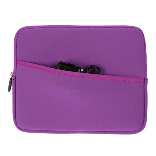 für bis zu 11″ Tablet Nylon Schutzhülle Pouch Tasche mit Samt im Inneren passt Apple iPad Air / Samsung Galaxy Tab / Chromo / Alldaymall / Drache Touch / Microsoft Surface von co2CREA (violett) - 3