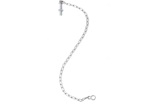 Merriway BH02315 Link Type Bath Chain with S Hook and Stay - 450mm (18 inch)