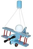 Waldi Leuchten Pendelleuchte Flugzeug klein, rot / blau WAL-90107.0