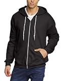 Anvil - Sudadera regular fit con capucha de manga larga para hombre, talla 2XL, color negro (bla black)