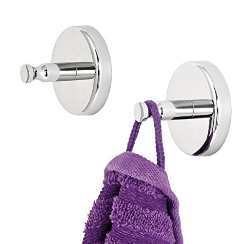 bremermann® Bad-Serie LUCENTE – Handtuchhaken 2er-Set aus verchromtem Edelstahl