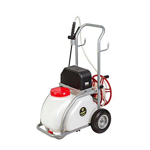 Groway Carretilla de Pulverizacion Eletrica 12V C/Bateria 30L con enrolador 10m