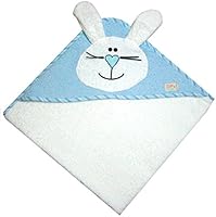 Zigozago - Hooded Bath Towel Bunny; Color: Light Blue
