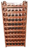 Cave à vin modulable, Étagère à bouteille, Casier à bouteille, Range bouteille, Porte bouteille (60 emplacements de bouteilles, Brun)