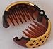 Ponytail Holder Ring Comb Brown Small- Medium Size Thick Ring Comb Clip By Mytoptrendz®