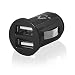 Produktbild USB Ladegerät, ULTRA KOMPAKT 5V / 2,1A 10W Dual USB AutoLadegerät für iPhone 8 / 8 Plus / 7, iPad Air / Pro / mini, Huawei, LG und andere Mobilephone oder Geräte, Schwarz