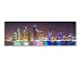 Produktbild Panoramabild auf Leinwand und Keilrahmen 150x50cm Dubai Skyline Wasser Nacht Lichter