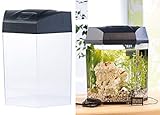 infactory Nano Aquarium: Beleuchtetes Panorama-Aquarium Hexagon, Komplett-Set, 19 l (Aquarien)