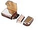 Kemei 2 in 1 Leather Case Men Electric Shaver Reciprocating Rechargeable and Cordless Razor Vintage km-5600 Coffee