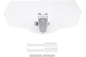 QIILU deflecteur Moto,deflecteur Pare Brise Moto Pare-Brise de Moto Clip Réglable sur Déflecteur de Vent de Spoiler d'Extension de Pare-Brise pour Moto-Transparent
