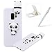 Price comparison product image TPU Case for Samsung Galaxy S9 Plus,Soft Rubber Cover for Samsung Galaxy S9 Plus,Herzzer Ultra Slim Stylish 3D White Panda Series Design Scratch Resistant Shock Absorbing Flexible Silicone Back Case