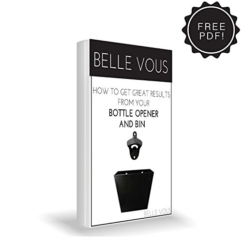 Wand Flaschenoffner mit Wandhalterung Flasche Cap Catcher durch Belle Vous – Wand Bieroffner und Soda Offner – Bierflaschenoffner – Montierte Schrauben und Wandstecker – Bar Offner - 7