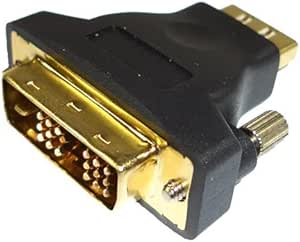 HDMI Adapter, HDMI Buchse auf DVI-D Stecker Gold [Elektronik]
