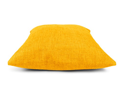 Kissenhüllen in Struktur-Optik – erhältlich in 23 modernen Farben und 3 verschiedenen Größen, 1 Kissenhülle 60 x 60 cm, gelb - 7