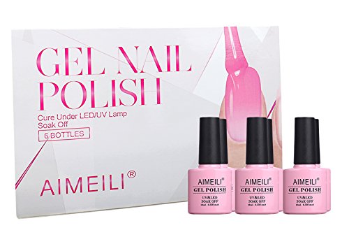 AIMEILI UV LED Gellack mehrfarbig ablösbarer Nagellack Gel Polish Set – 6 x 10ml – Set Nummer 22 - 2