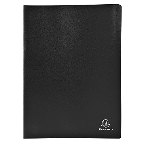 Exacompta 85101E - Carpeta de 100 fundas PVC A4 color negro Exacompta 85101E - Carpeta de 100 fundas PVC A4 color negro