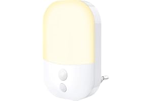 PUPOW Nachtlicht mit Dämmerungssensor, Helligkeit Einstellbar Nachtlicht Steckdose mit ON/AUTO/OFF Modi, 3000K WarmWeiß Steckdosenlicht für Wohnzimmer, Schlafzimmer, Flur, Treppen, Küche, Badezimmer