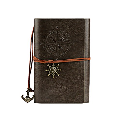 Preisvergleich Produktbild westeng Navigation Notizbuch, Notizbuch im Polizeistil Kraftpapier, AGENDA Leder elegante