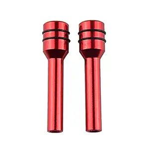 AUTO MT Aluminum Interior Door Lock Knob Pull Pin Universal for Car SUV Van Truck (red) - 2PCS