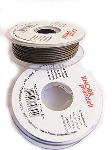 5 Meter Lederband ca.1 mm, dunkelbraun, Lederriemen Schmuck, Perlen basteln,