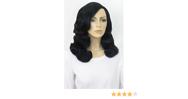 black 1940s wig