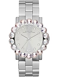 Marc Jacobs MBM3222 - Reloj con correa de piel para mujer, color plateado / gris