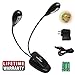 #1 Music Stand Light LED Clip On Book Reading Lamp - 4 Bulb 2 Head - Lumiens L2 - Lifetime Guarantee - The Best Choice for Musicians, Artists, Crafters and Readers - Portable Dual Head for Mixing, Work, Craft, Table, Travel and Desk - 3x AAA and USB Cable RS.3007.00
