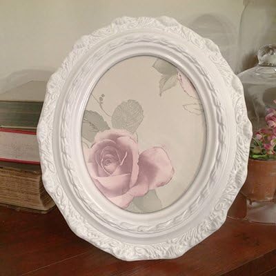 Large Sienna White Oval Picture Frame