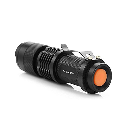MeiKee LED Taschenlampe(400 Lumen Cree LED, IP65 Wasserfest, 3 Einstellungen Hell / Niedrig / Blinkfunktion), Schwarz … - 3