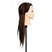 Hairdressing Mannequin 98% Real Human Hair 22 Inch,CoastaCloud Professional Training Head Model Hairdresser Human Hair with Clamp