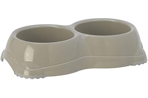 Moderna Smarty Plastic Twin Bowl, 330 ml, Grey
