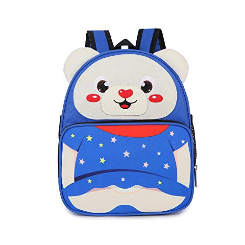 TXVSO Niños pequeños Niños Kids Toddler Mochila Mochilas escolares, lindo animal de seguridad Correa anti-perdida Arnés Mochila con riendas, oso blanco