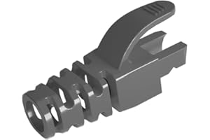 VIVOCH 50 Pcs Cat5 Cat5E Cat6 Strain Relief Boot, RJ45 Plug Connector Cover Modular Network Plug Connector Cap Cable Connector Boots, Dark Grey