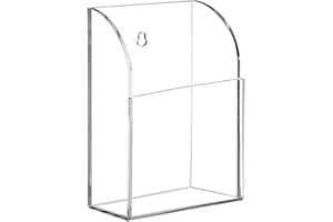 LAMAVIDO 3rd Generation Clear Acrylic Remote Control Holder Wall Mounted Office Supplies Accessories Organization Organiser Storage Caddy Container 1 Compartment - Innovated by joyjorya