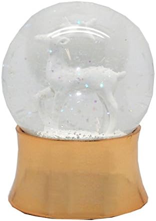 20052 Snow Globe Deer Christmas with Music Box 140mm height