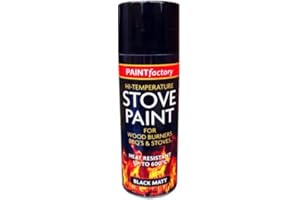 WILSONS DIRECT High Temperature Black Matt Stove Spray Paint Food Burners BBQ'S & Stoves 400ml (1)