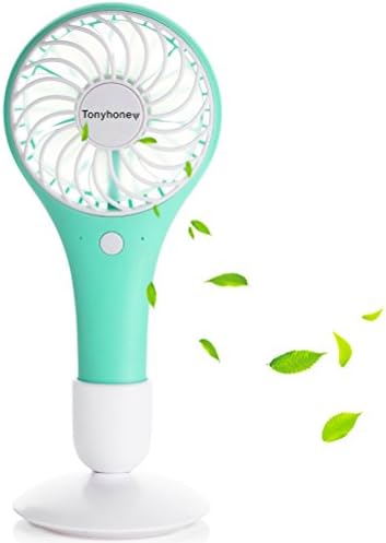 TONYHONEY Portable Battery Fan, Mini Electric Hand Held Fan Personal Pocket Fan for Home Office Outdoor Travel Camping (Macaron Green)