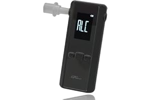 iBACheck Alcoholímetro portátil con LCD de 3 Colores. Alco Test Recargable de Bajo Consumo de Energía. Prueba de Alcohol Compacto y fácil de Usar. 4 Unidades por defecto y 200 Recuerdos…