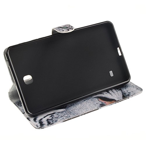 Galaxy Tab 4 7.0 Hülle Case,Galaxy Tab 4 7.0 Ledertasche,Ukayfe Muster Ledertasche Schutzhülle Leder Tasche für Samsung Galaxy Tab 4 7.0,Bunt Muster Design Slim Fit Folio PU leder Flip Cover im Bookstyle Kunstleder Schutzhülle Cover Tasche für Samsung Galaxy Tab 4 7.0 SM-T230 / T231Tablet mit 1 x Schwarze Eingabestift (Weißer Tiger) - 4