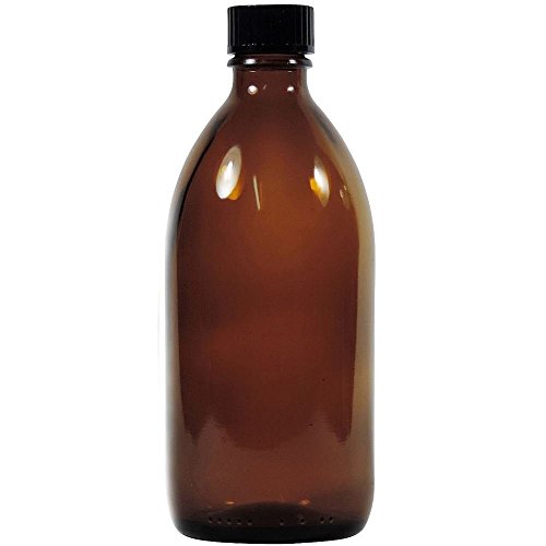 Viva Haushaltswaren – 2 x Enghalsflasche 250 ml aus Braunglas mit Verschluss, als Apothekerflasche, Laborflasche & Medizinflasche verwendbar – Made in Germany & BPA frei (inkl. 2 Beschriftungsetiketten) - 3