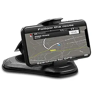 HOJI Chimti Shape Car Mobile Phone Holder Mount Stand | Anti-Skid |High Stability|Adjustable Angle Spring Pressure|Up Cushion Down Cushion Perfect for Car Dashboard Mobile Size Upto 7.0