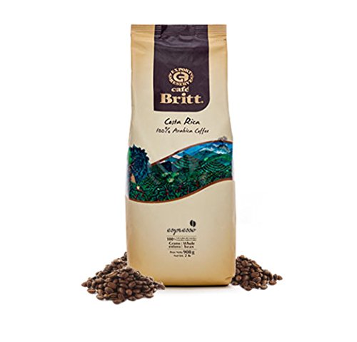 Cafe Britt Costa Rica Arabica Espresso ganze Bohne Kaffee, 908 g Packung
