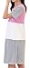 Flora, Women's Maternity Short T Shirt Dress Round Neck Patchwork Cap Sleeved, 1 One size