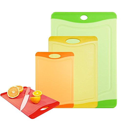 4er Set culinario Schneidebretter mit Hygiene-Schutz, 4 Größen, verschiedene Farben