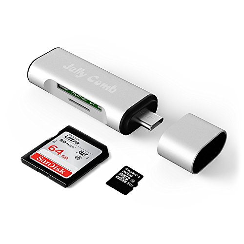 USB C Adapter auf USB 3.0 A mit Kartenleser für Type C Geräte, Jelly Comb 2 in 1 Kartenlesegerät für SD, Micro SD, SDXC, SDHC, Micro SDHC, Micro SDXC - 3