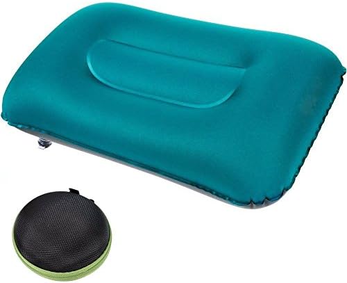 Audel Inflatable Pillow, Lightweight &amp; Portable Pillow Suitable for Airplanes, Cars, Beach, Office for Neck Lumbar Support and perfect for Camping Traveling Hiking Backpacking-Blue